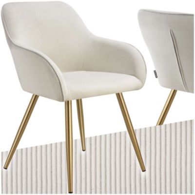 Chaise tectake polyester 82 cm beige