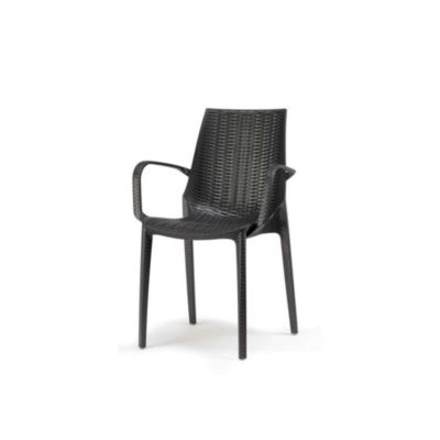 Chaise tissée design - LUCREZIA avec accoudoirs - deco