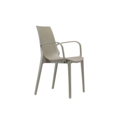Chaise tissée design - LUCREZIA avec accoudoirs - deco