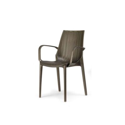 Chaise tissée design - LUCREZIA avec accoudoirs - deco