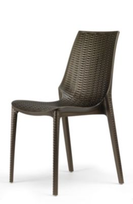 Chaise tressée style rotin design - LUCREZIA
