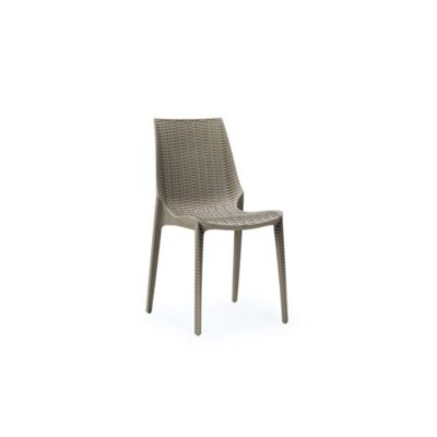 Chaise tressée style rotin design - LUCREZIA