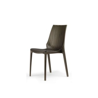 Chaise tressée style rotin design - LUCREZIA
