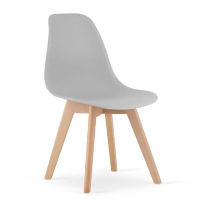 Chaise Valora KITO ergonomique, pieds en bois gris, pour salon (x2)