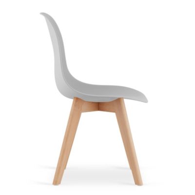 Chaise Valora KITO ergonomique, pieds en bois gris, pour salon (x2)