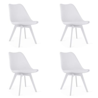 Chaise VALORA RIXK - Design ergonomique blanc pour salon x4