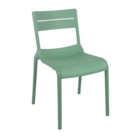 Chaise verte sauge de terrasse en plastique  Oviala