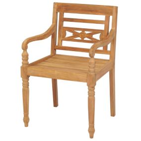 Chaises Batavia lot de 2 Bois de teck solide