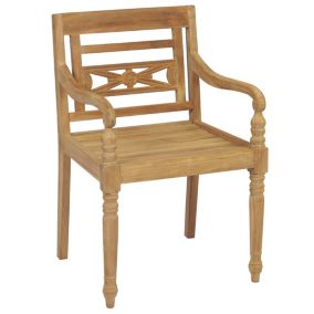 Chaises Batavia lot de 4 Bois de teck solide