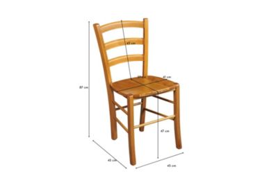 Chaises bois assise bois (lot de 2) - TINA