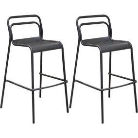 Chaises de bar en aluminium Eos (Lot de 2)