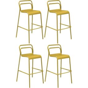 Chaises de bar jardin design aluminium Eos