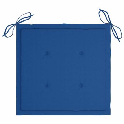 Chaises de jardin avec coussins bleu royal lot de 8 Teck massif vidaXL