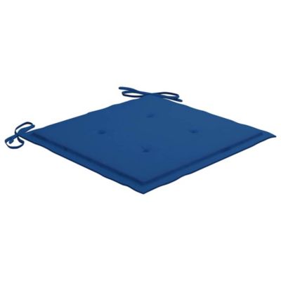Chaises de jardin avec coussins bleu royal lot de 8 Teck massif vidaXL