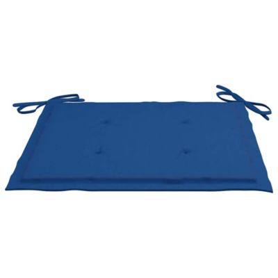 Chaises de jardin avec coussins bleu royal lot de 8 Teck massif vidaXL