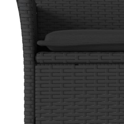 Chaises de jardin avec coussins lot de 2 noir résine tressée vidaXL