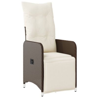 Chaises de jardin inclinables lot de 2 et table résine tressée vidaXL