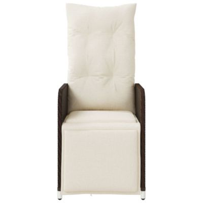 Chaises de jardin inclinables lot de 2 et table résine tressée vidaXL