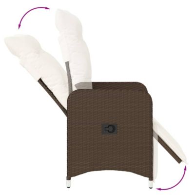 Chaises de jardin inclinables lot de 2 et table résine tressée vidaXL