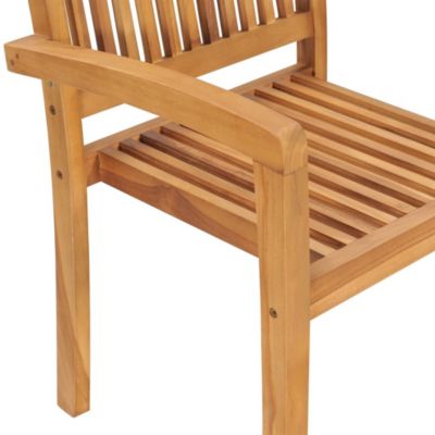 Chaises de jardin lot de 2 avec coussins bordeaux Teck massif vidaXL