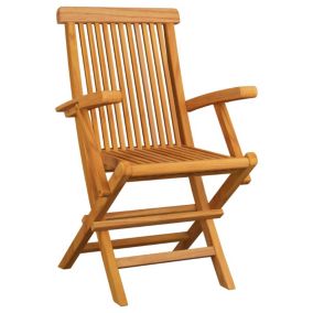 Chaises de jardin lot de 3 Bois de teck massif