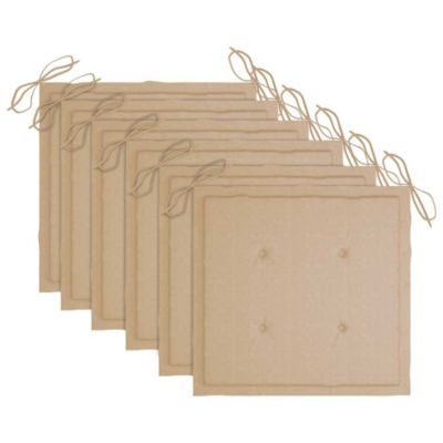Chaises de jardin lot de 6 avec coussins Bois de teck massif vidaXL