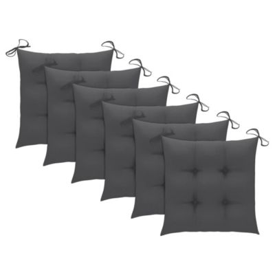 Chaises de jardin lot de 6 avec coussins Bois de teck massif vidaXL