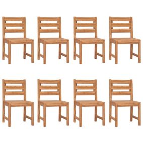 Chaises de jardin lot de 8 Bois de teck solide