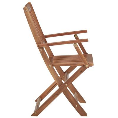Chaises de jardin pliables en bois d'acacia massif - VidaXL - Lot de 6 - Brun - Extérieur