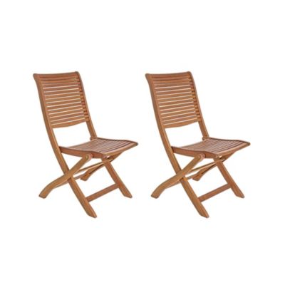 Chaises de jardin pliantes en acacia (lot de 2)  - CANCALE