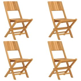 Chaises de jardin pliantes lot de 4 47x61x90cm bois massif teck