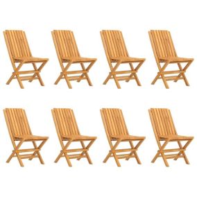 Chaises de jardin pliantes lot de 8 47x47x89cm bois massif teck