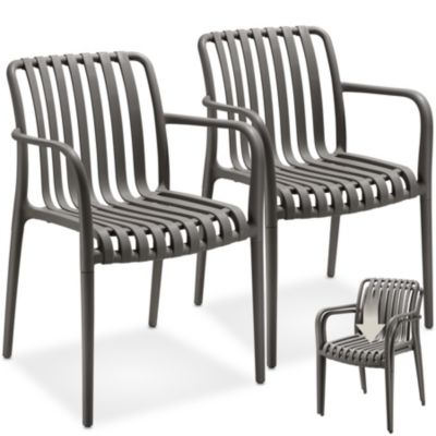 Chaises de jardin Résistant aux intempéries et aux UV gris anthracite