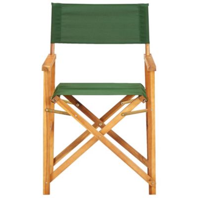 Chaises de metteur en scène lot de 2 bois massif d'acacia vert vidaXL