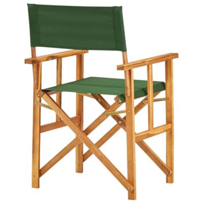 Chaises de metteur en scène lot de 2 bois massif d'acacia vert vidaXL