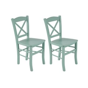 Chaises en hêtre massif couleur pop (lot de 2) - CLAYTON