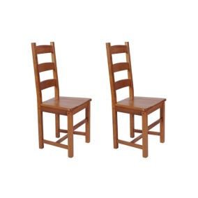 Chaises en hêtre massif (lot de 2) - RIGA