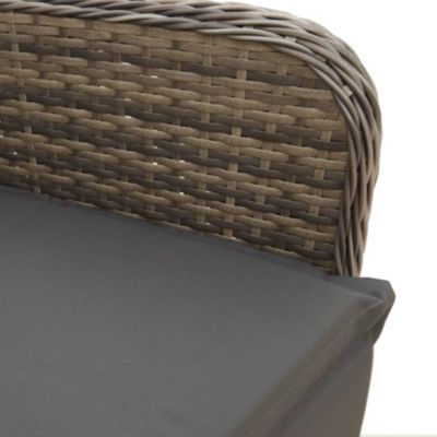 Chaises inclinables de jardin lot de 2 et coussins gris rotin vidaXL