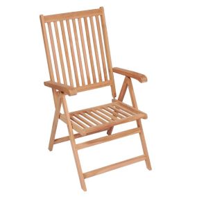 Chaises inclinables de jardin lot de 4 Bois de teck solide