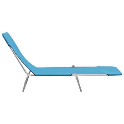 Chaises longues pliables - VIDAXL - Bleu - Dossier réglable - Acier enduit de poudre - Tissu Oxford 600D
