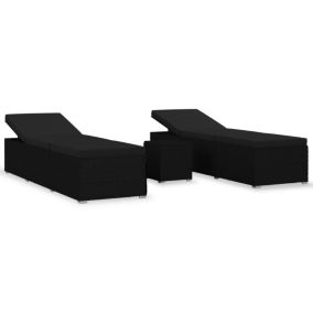 Chaises longues transat de jardin table resine noir Helloshop26