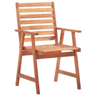 Chaises à manger d'extérieur lot de 4 et coussins Acacia massif vidaXL