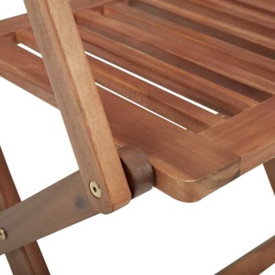 Chaises pliantes 4 pièces avec coussins en bois d'acacia massif vidaXL
