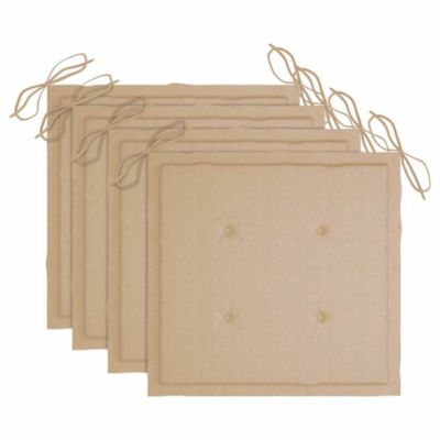 Chaises pliantes 4 pièces avec coussins en bois d'acacia massif vidaXL