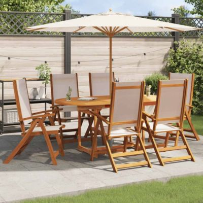 Chaises pliantes 6 pièces en bois massif d'acacia et textilène vidaXL