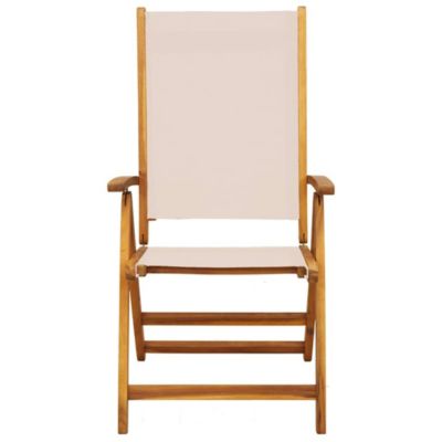 Chaises pliantes 6 pièces en bois massif d'acacia et textilène vidaXL