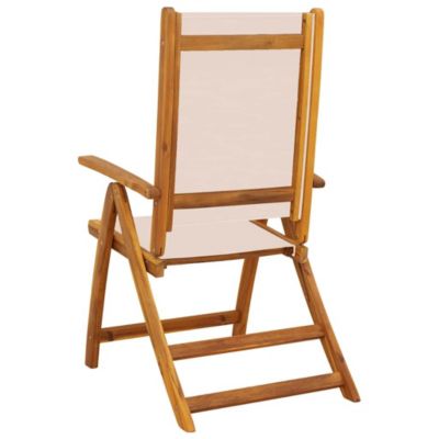 Chaises pliantes 6 pièces en bois massif d'acacia et textilène vidaXL