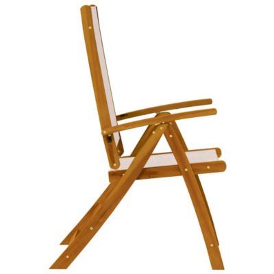 Chaises pliantes 6 pièces en bois massif d'acacia et textilène vidaXL