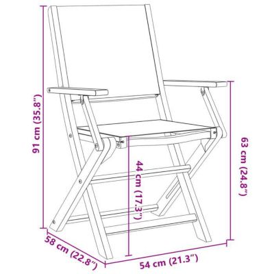 Chaises pliantes 6 pièces Tissu vert et bois massif vidaXL