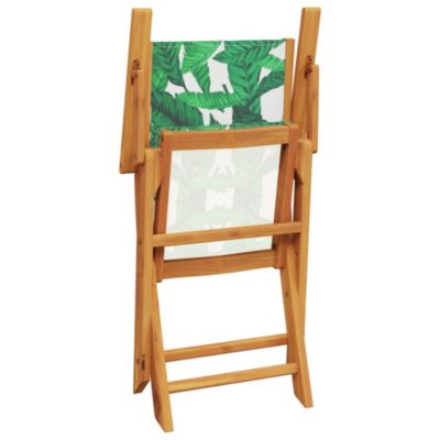 Chaises pliantes 6 pièces Tissu vert et bois massif vidaXL